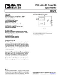 Datasheet AD5246BKS100-RL7 manufacturer Analog Devices