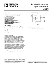 Datasheet AD5247BKS5-R2 manufacturer Analog Devices