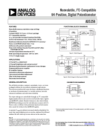 Datasheet AD5258BRMZ1 manufacturer Analog Devices