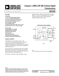 Datasheet AD5290 manufacturer Analog Devices