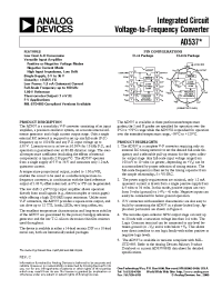 Datasheet AD537JD manufacturer Analog Devices