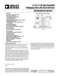 Datasheet AD5443YRM производства Analog Devices