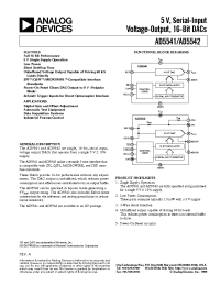 Datasheet AD5542A manufacturer Analog Devices