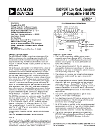 Datasheet AD558KN manufacturer Analog Devices