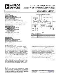 Datasheet AD5601 manufacturer Analog Devices