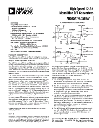Datasheet AD565 manufacturer Analog Devices
