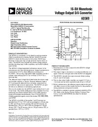 Datasheet AD569JN manufacturer Analog Devices