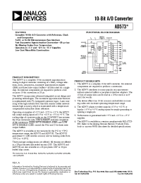 Datasheet AD573KN manufacturer Analog Devices