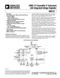 Datasheet AD6122ARS manufacturer Analog Devices