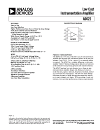 Datasheet AD622 manufacturer Analog Devices