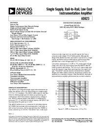 Datasheet AD623BR-REEL manufacturer Analog Devices