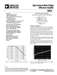 Datasheet AD629A manufacturer Analog Devices