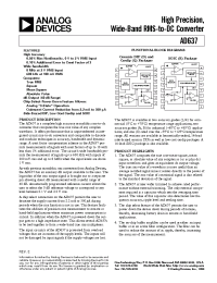 Datasheet AD637AR manufacturer Analog Devices