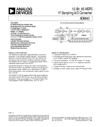 Datasheet AD6640AST manufacturer Analog Devices