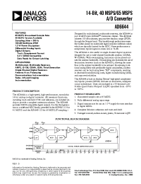 Datasheet AD6644-40 manufacturer Analog Devices