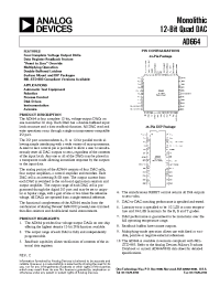 Datasheet AD664AJ manufacturer Analog Devices