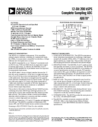 Datasheet AD678 manufacturer Analog Devices