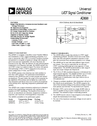 Datasheet AD698 manufacturer Analog Devices