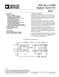 Datasheet AD7011 manufacturer Analog Devices