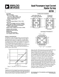 Datasheet AD704JN manufacturer Analog Devices