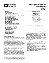 Datasheet AD705TQ/883B manufacturer Analog Devices