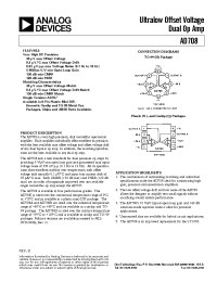 Datasheet AD708A manufacturer Analog Devices