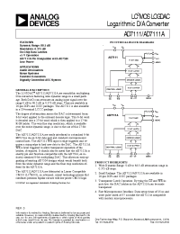 Datasheet AD7111TE/883B manufacturer Analog Devices