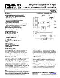 Datasheet AD7142ACPZ-500RL7 manufacturer Analog Devices