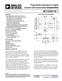Datasheet AD7142ACPZ-U1 manufacturer Analog Devices