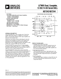 Datasheet AD7242JN manufacturer Analog Devices