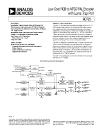 Datasheet AD725 manufacturer Analog Devices