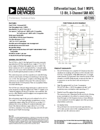 Datasheet AD7265ASU manufacturer Analog Devices