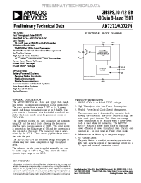 Datasheet AD7273BRM manufacturer Analog Devices