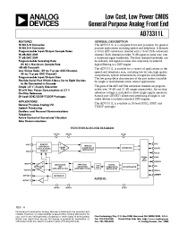 Datasheet AD73311L manufacturer Analog Devices