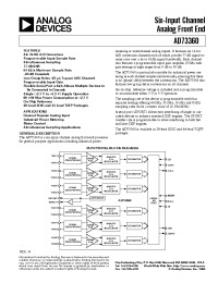 Datasheet AD73360 manufacturer Analog Devices