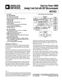 Datasheet AD73422BB-40 manufacturer Analog Devices