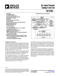 Datasheet AD73460 manufacturer Analog Devices