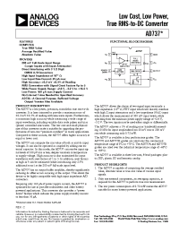 Datasheet AD737A manufacturer Analog Devices