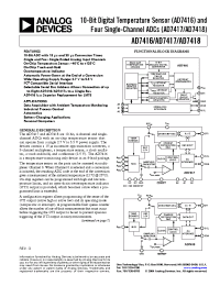 Datasheet AD7416ACHIPS производства Analog Devices