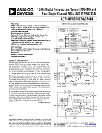Datasheet AD7416ARMZ-REEL7 manufacturer Analog Devices