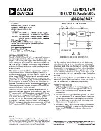 Datasheet AD7472AR manufacturer Analog Devices