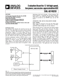 Datasheet AD7492 manufacturer Analog Devices