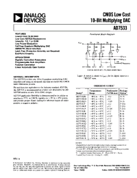 Datasheet AD7533JP manufacturer Analog Devices