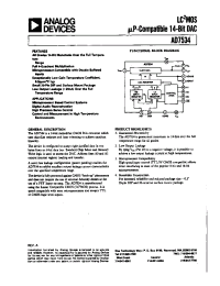 Datasheet AD7534T manufacturer Analog Devices