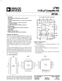Datasheet AD7536JN manufacturer Analog Devices
