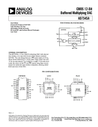 Datasheet AD7545AKN manufacturer Analog Devices