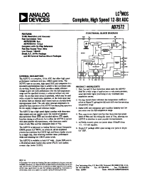 Datasheet AD7572JN05 manufacturer Analog Devices