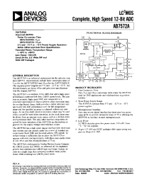 Datasheet AD7572T manufacturer Analog Devices