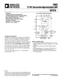 Datasheet AD7578 manufacturer Analog Devices