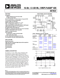 Datasheet AD7622BCPZRL manufacturer Analog Devices